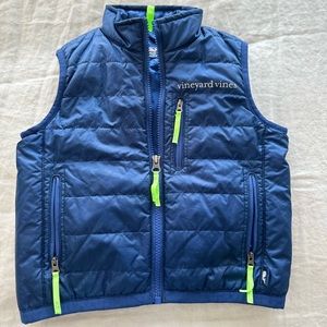 Kids Blue and Green Vineyard Vines Vest Size 4T Boys Preowned